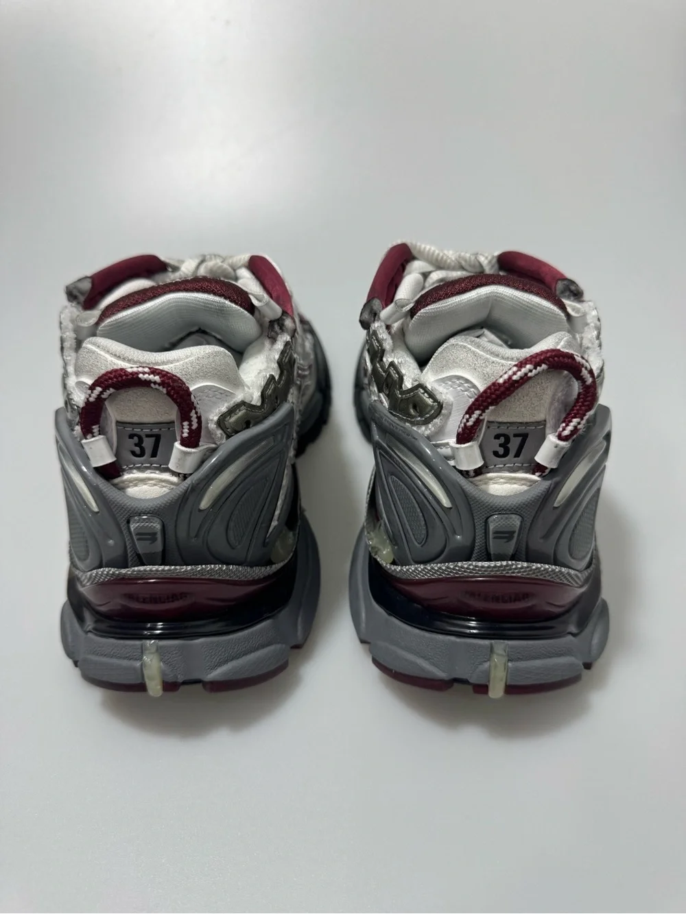 Balenciaga Runner Sneakers White Burgundy Women’s EU 37/US 7